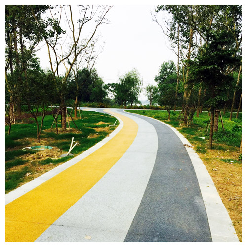 天津广陵公园彩色透水地坪